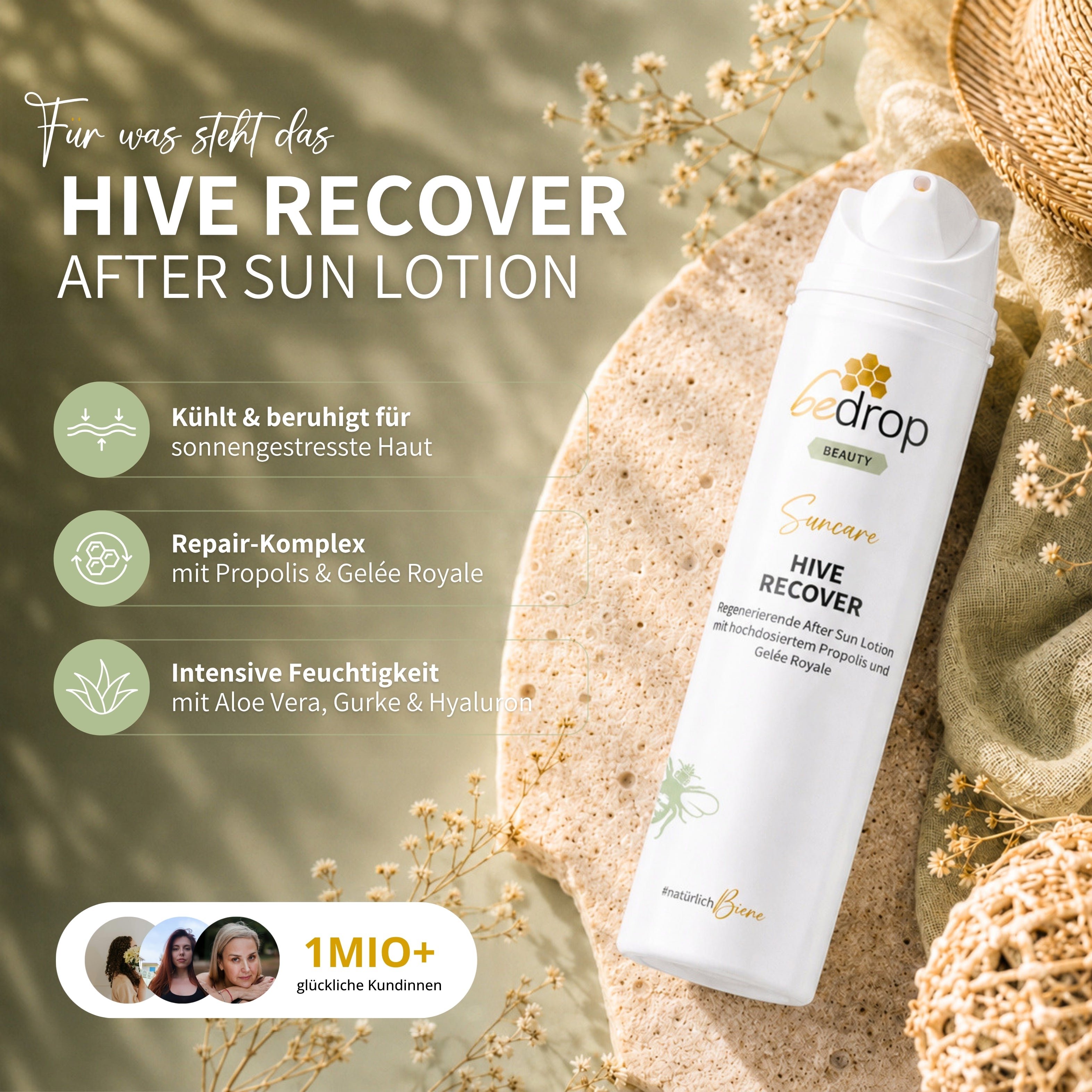 Vorteilsset: 6x HIVE RECOVER - regenerierende After Sun Lotion mit hochdosiertem Gelée Royale & Propolis - 200ml