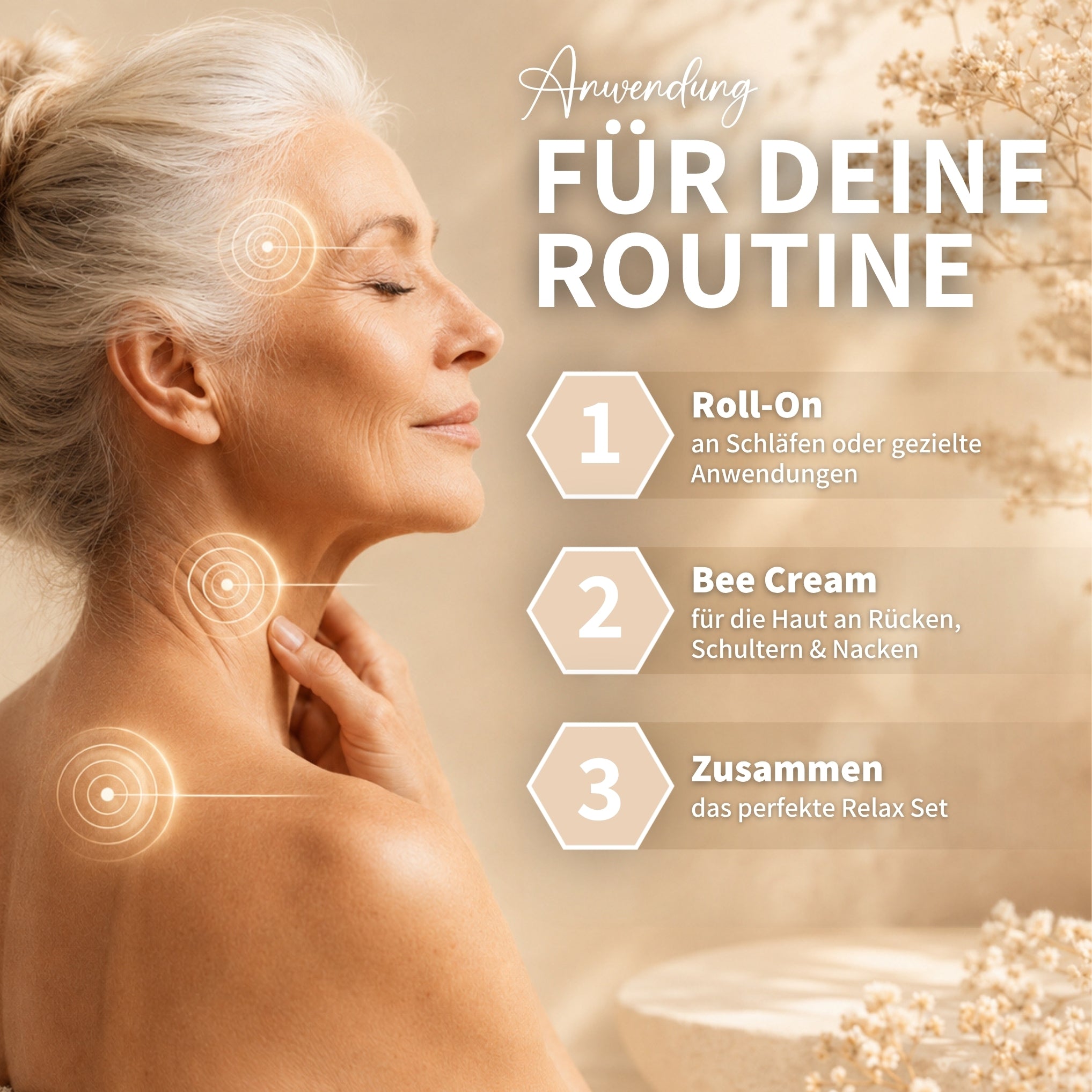 Bienengift Relax Set: Bee Cream + Api Relax Roll On für kühlende Entspannung