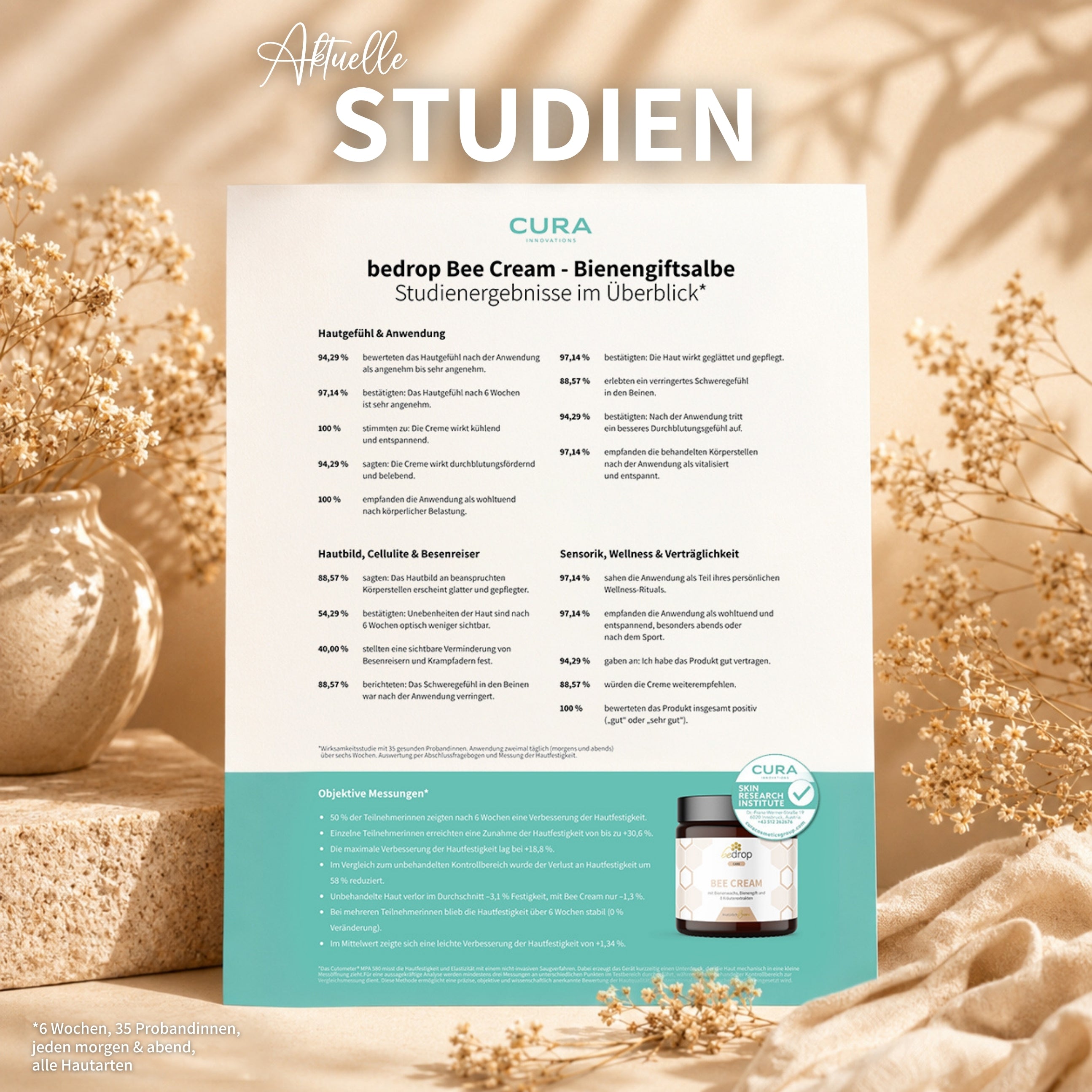 Bee Cream Bienengiftsalbe mit 8 Kräuterextrakten - 100g