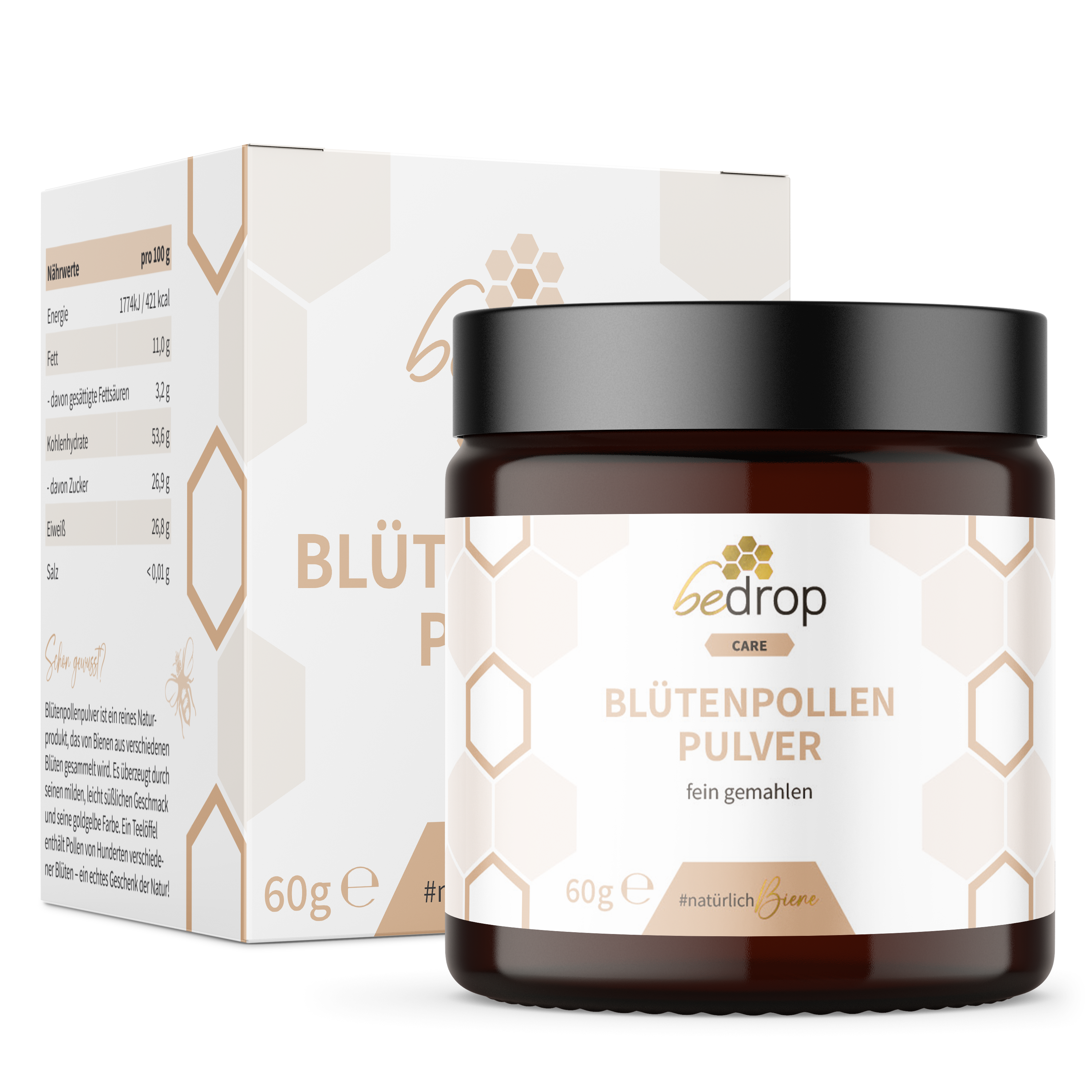 Blütenpollenpulver / Bienenpollen - 60g (Blütenpollen gemahlen)