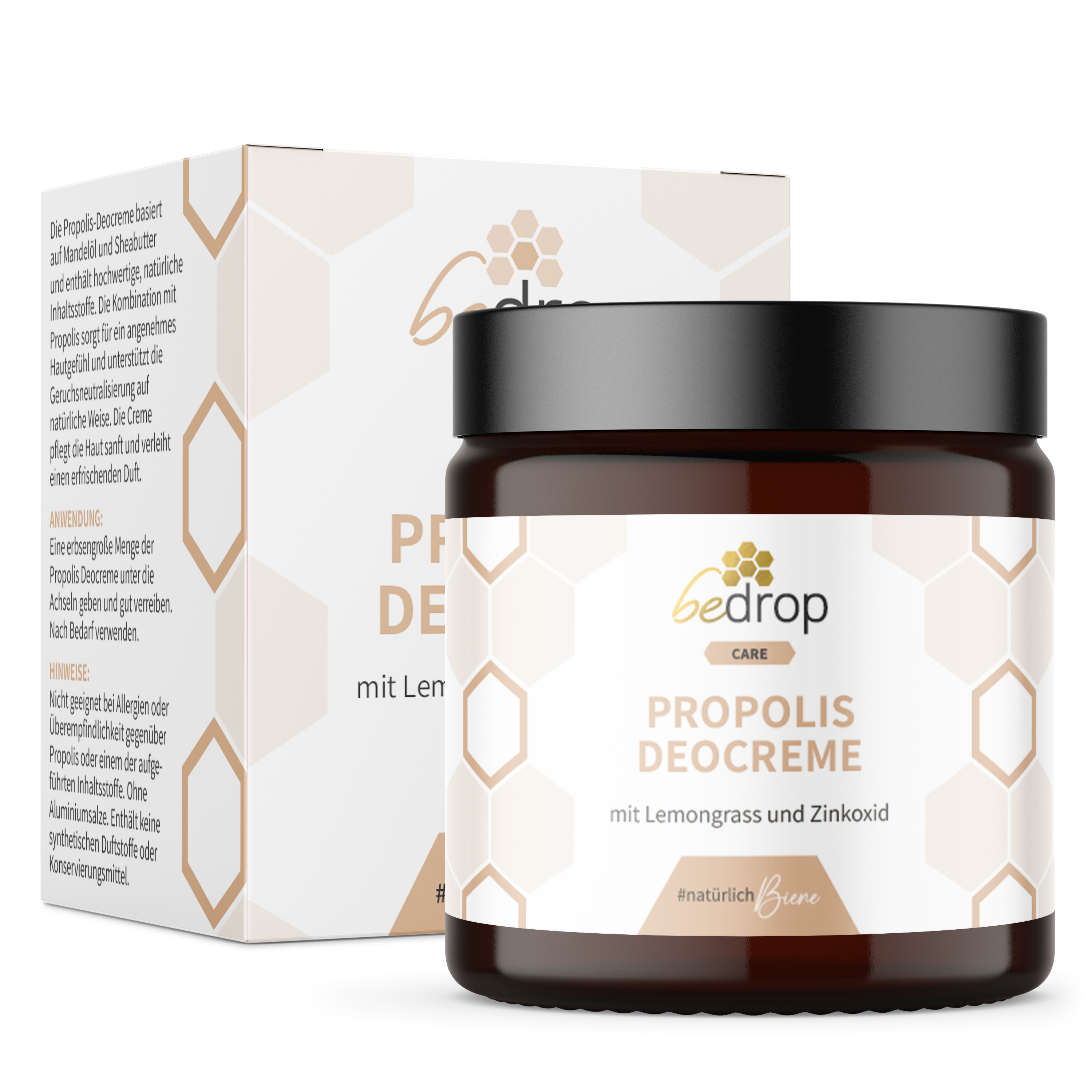 Vorteilsset: 3x Propolis Deocreme / Festes Deo mit Lemongrass - 30ml im 3er Set