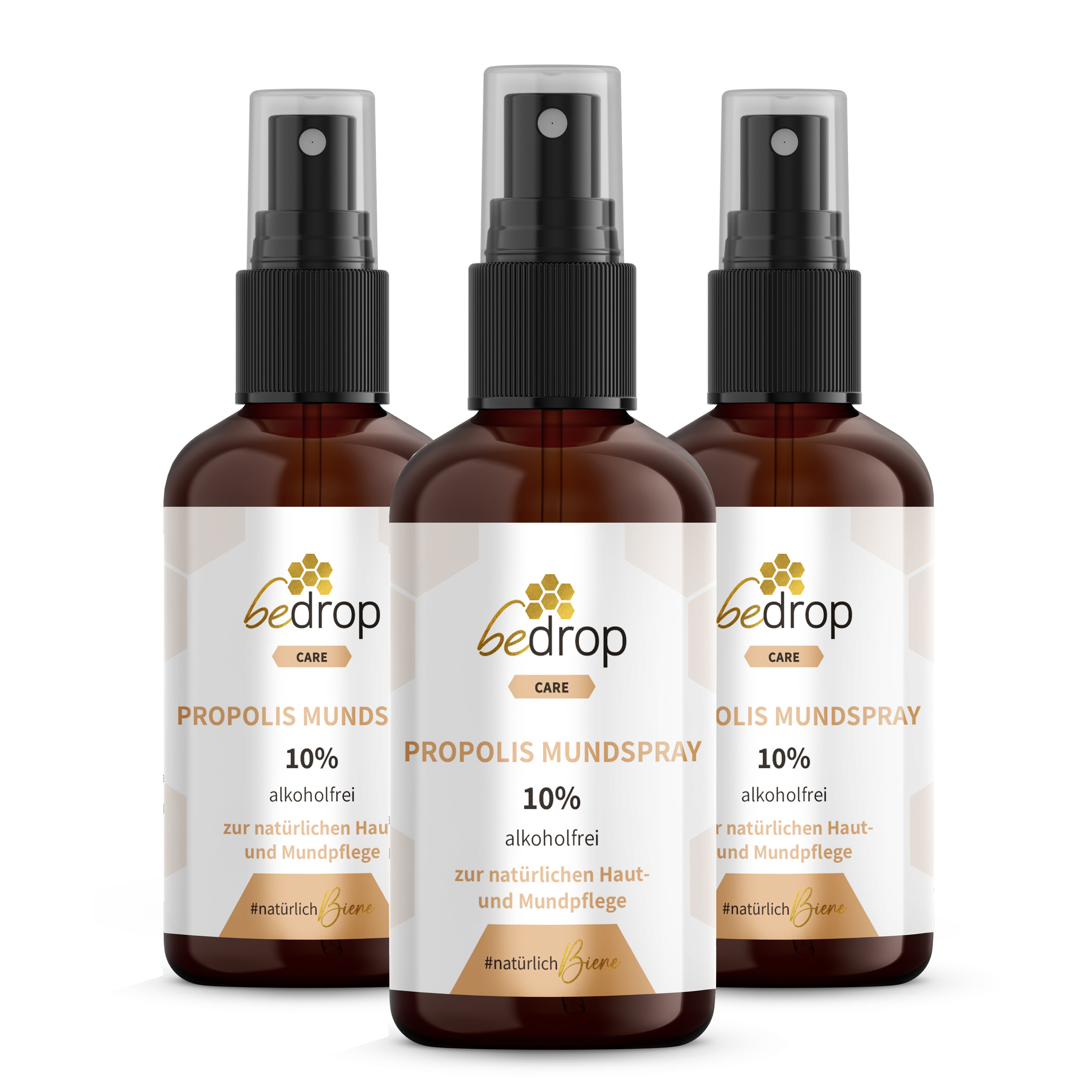 Vorteilsset: 3x Propolis Tinktur Mundspray (alkoholfrei & wasserlöslich) - 30ml im 3er Set