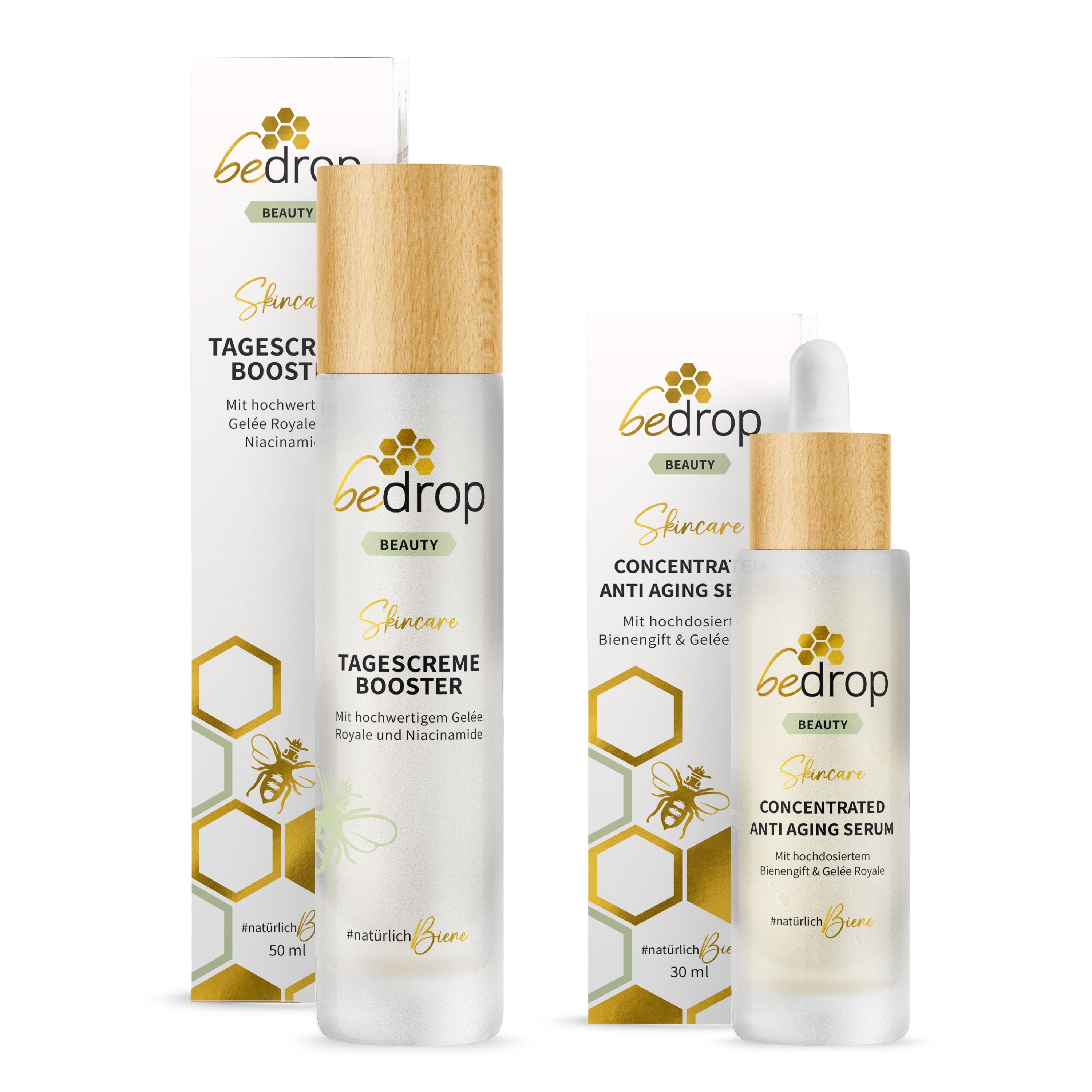 Skin Care Set | CONCENTRATED Anti-Aging Serum & Tagescreme Gesichtscreme Booster