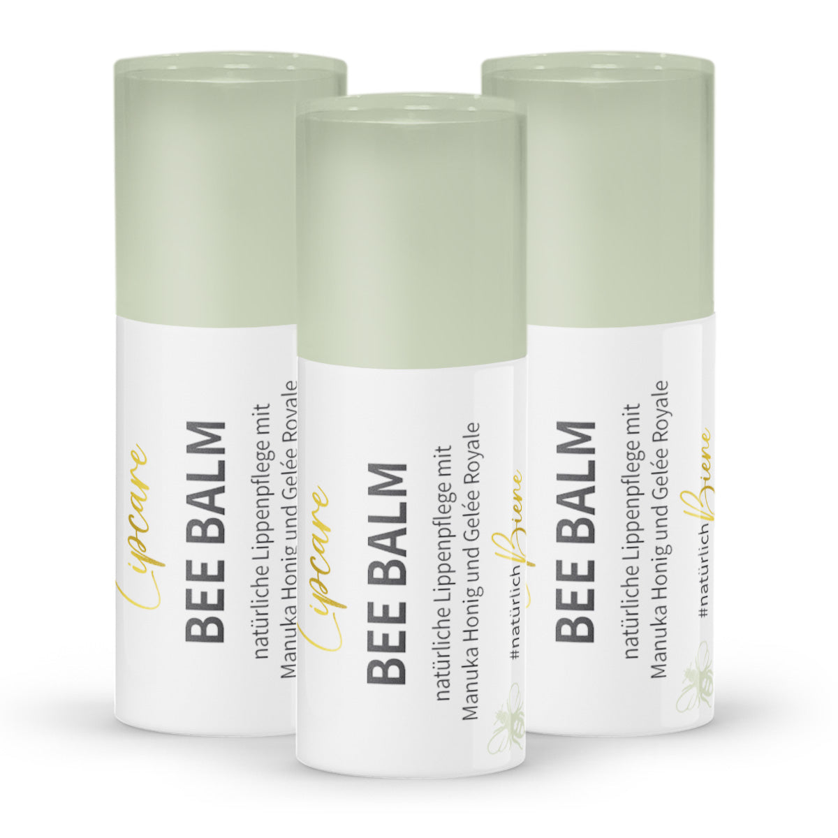 Vorteilsset: 3x Bee Balm - natürlicher Lippenbalsam mit Manuka Honig, Gelée Royale & Retinol