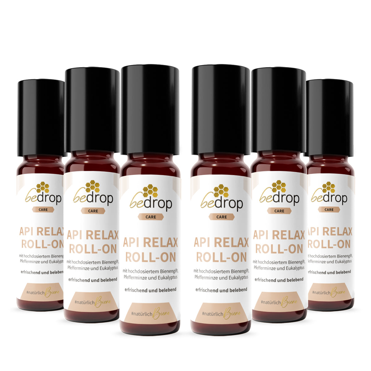 Vorteilsset: 6x Api Relax Roll-On mit hochdosiertem Bienengift, Pfefferminze und Eukalyptus - 10ml