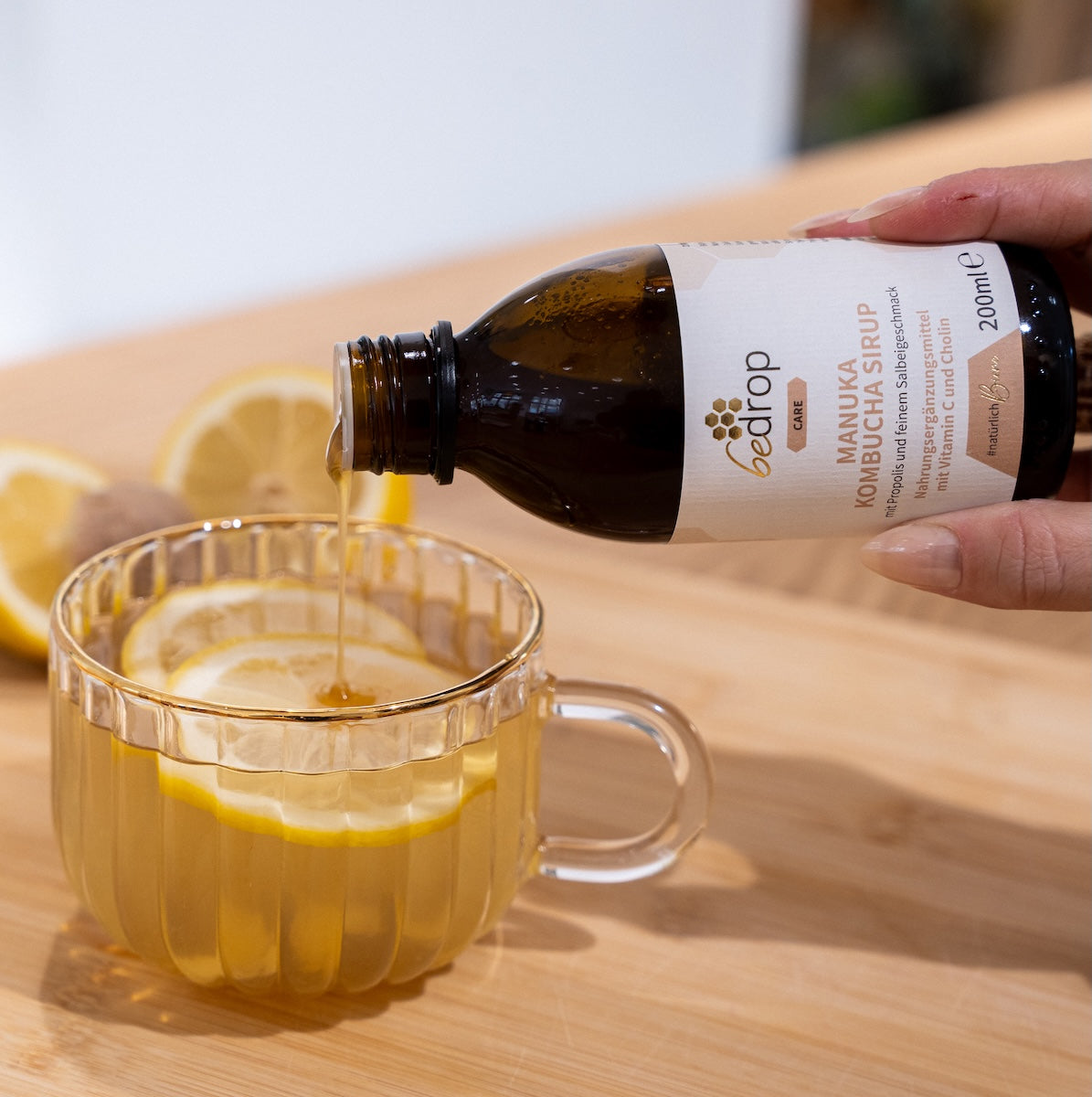 Manuka Kombucha Sirup mit Propolis & feinem Salbeigeschmack - 200ml