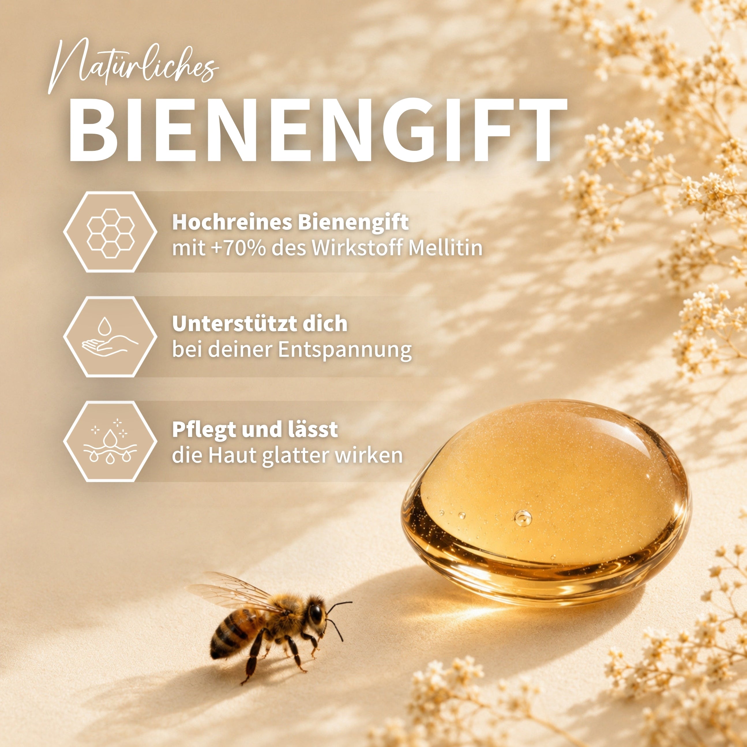 Bee Cream Bienengiftsalbe mit 8 Kräuterextrakten - 100g