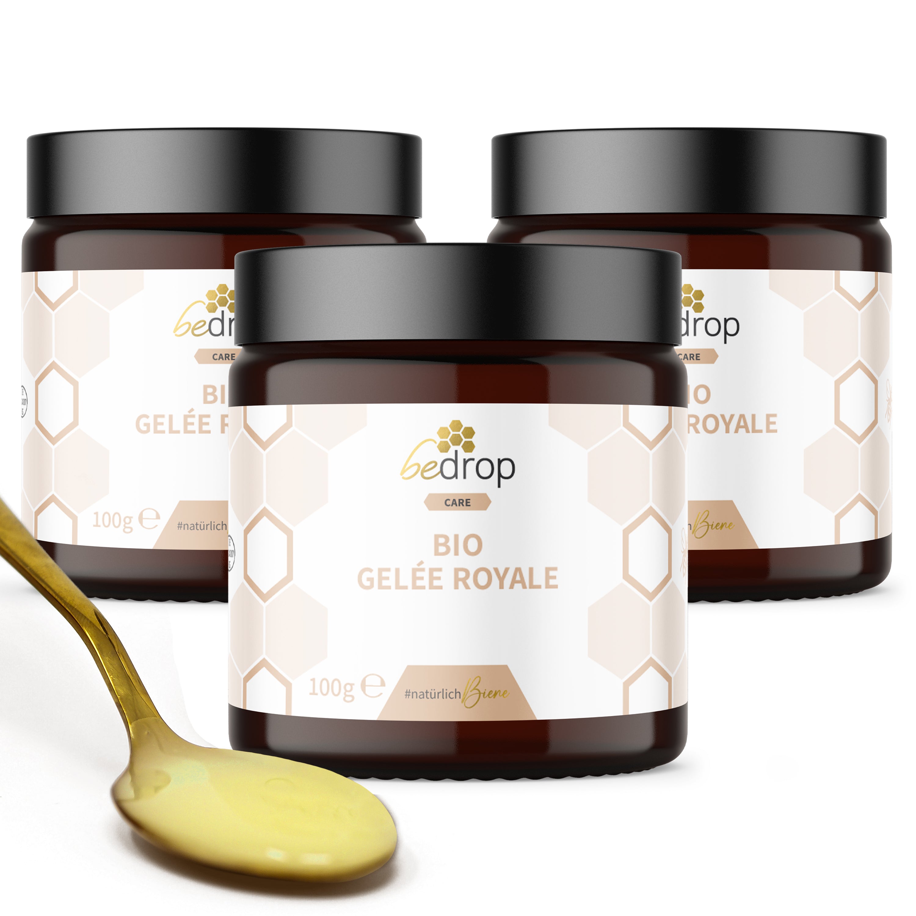 Vorteilsset: 3x Bio Gelée Royale Frisch - 100g pur (Bio-Zertifiziert) zum Sparpreis