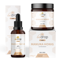 Das Kinder Set | Manuka Honig MGO 500 + Propolis Tinktur (alkoholfrei)