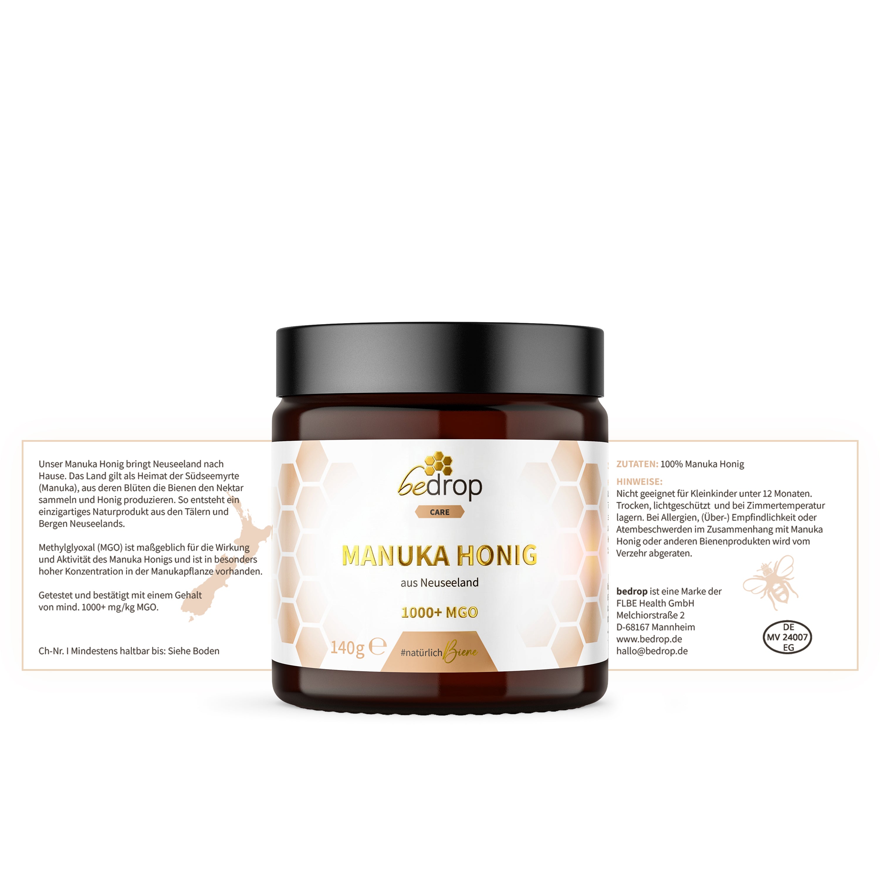 LIMITIERTE EDITION Manuka Honig 140g mit MGO 1000+