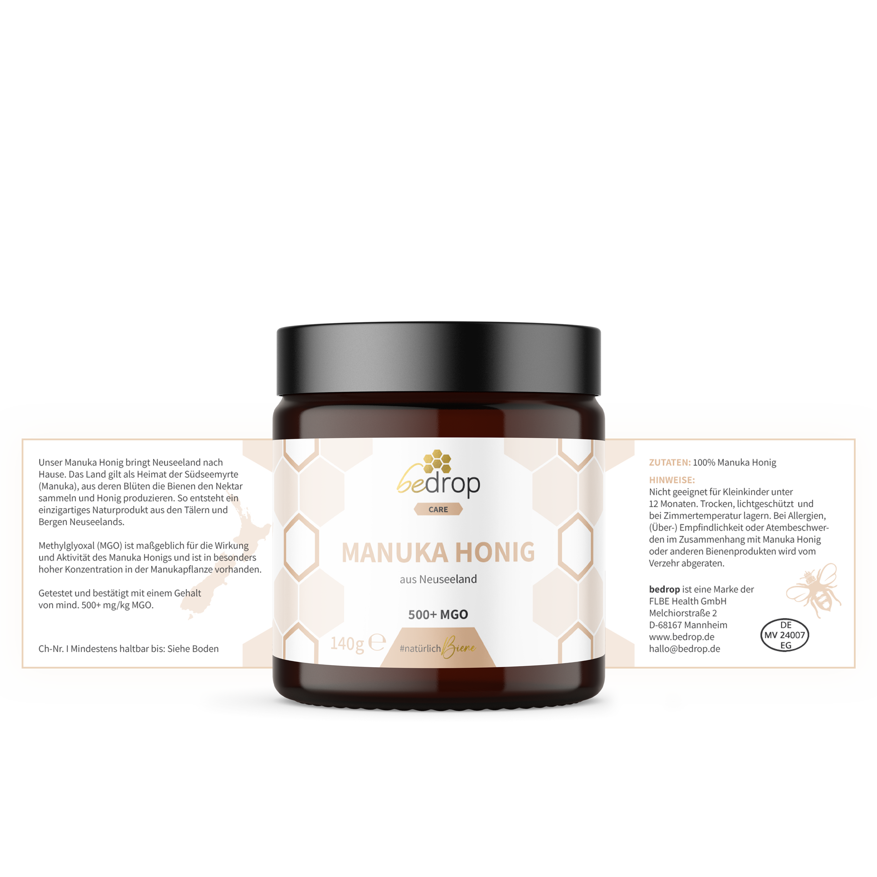 Manuka Honig 140g mit MGO 500+