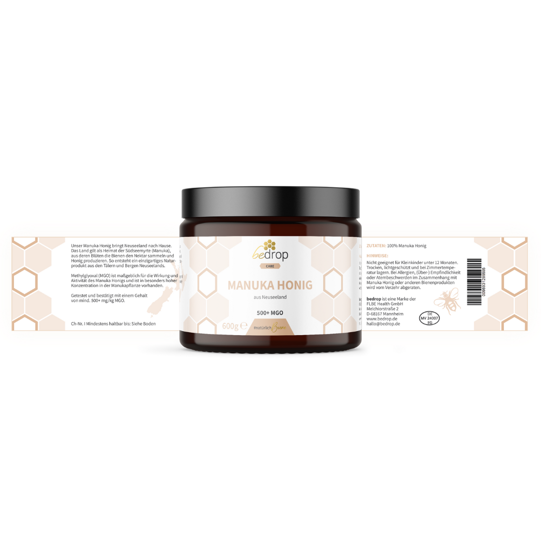 XXL Manuka Honig 600g mit MGO 500+ Vorratsglas