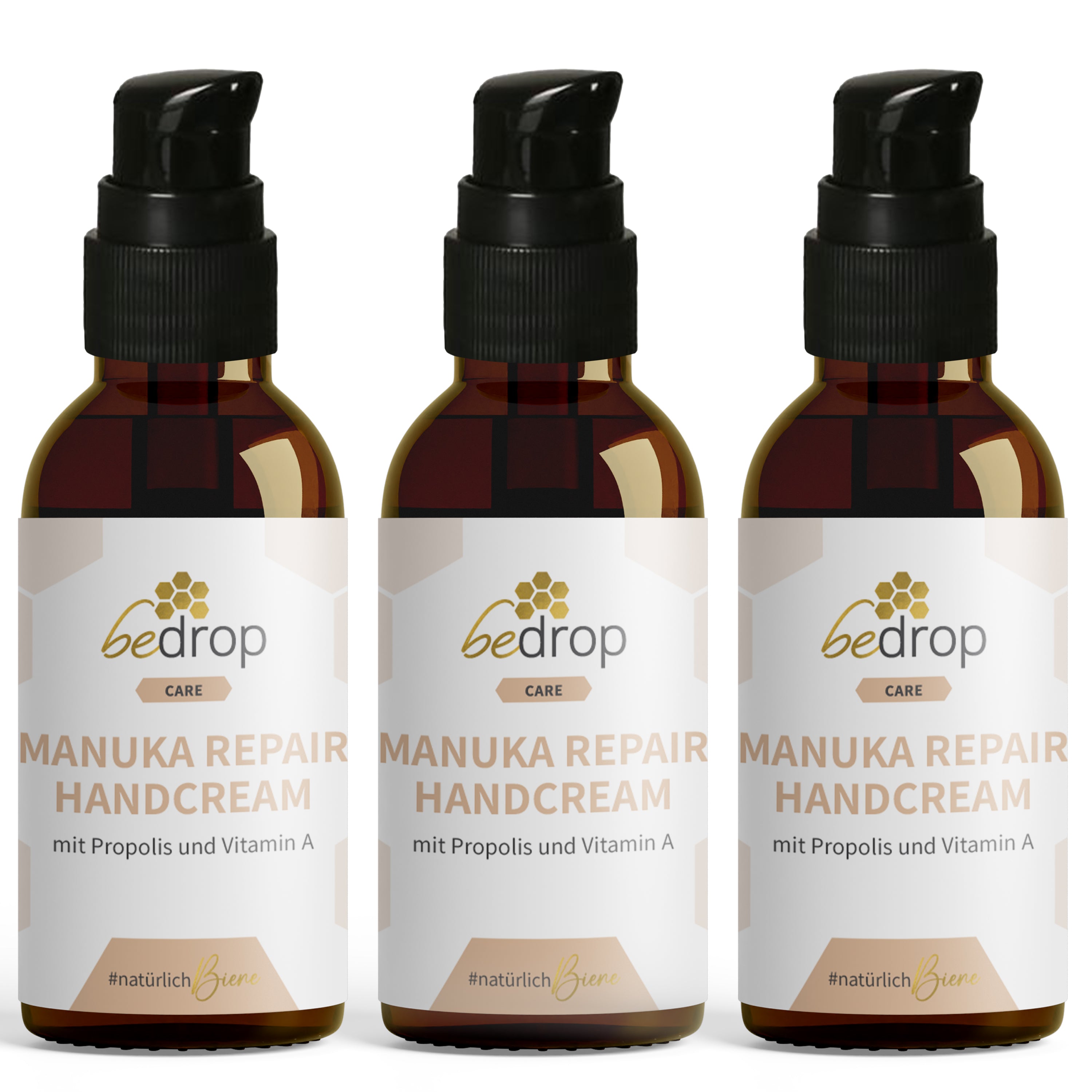 Vorteilsset: 3x Manuka Repair Handcream / Handcreme mit Manuka Honig, Propolis und Vitamin A  im 3er Set