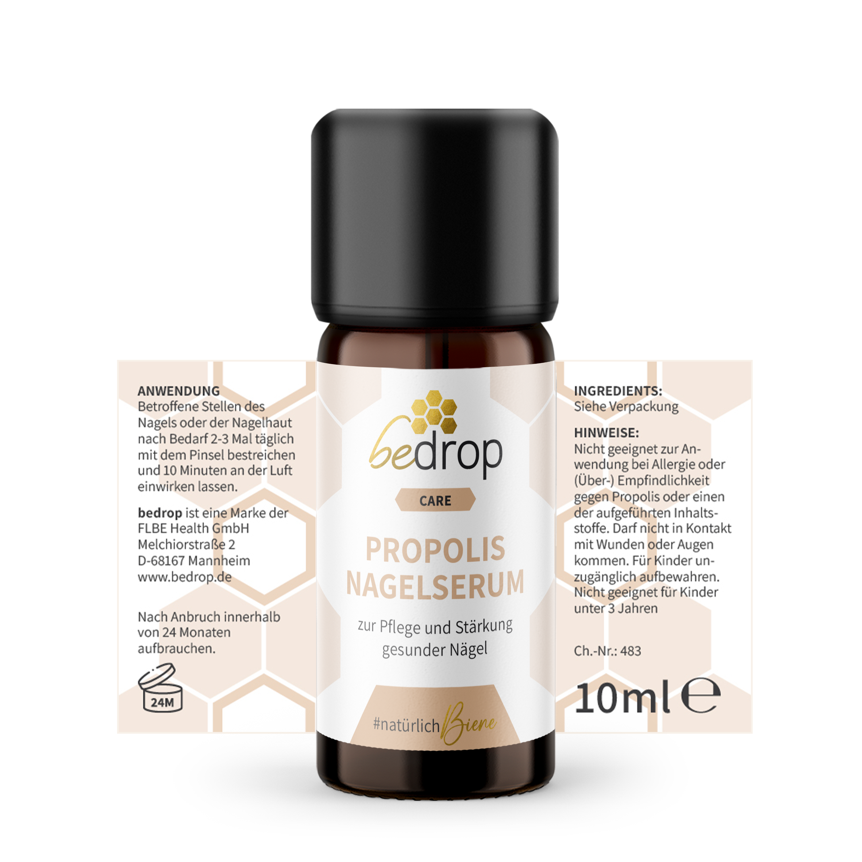 Vorteilsset: 3x Propolis Nagelserum - Nagelpflege mit hochdosiertem Propolis & 4 ätherischen Ölen - 10ml