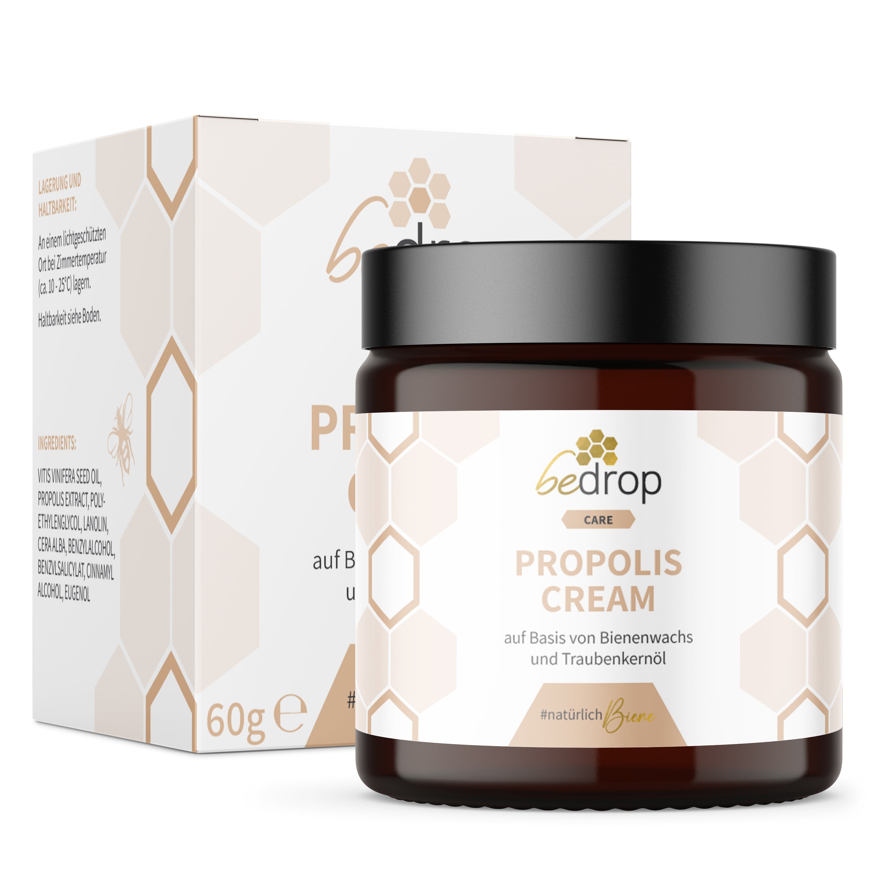 Vorteilsset: 3x Propolis Cream - hochdosierte Propolis Creme mit Bienenwachs & Traubenkernöl im 3er Set