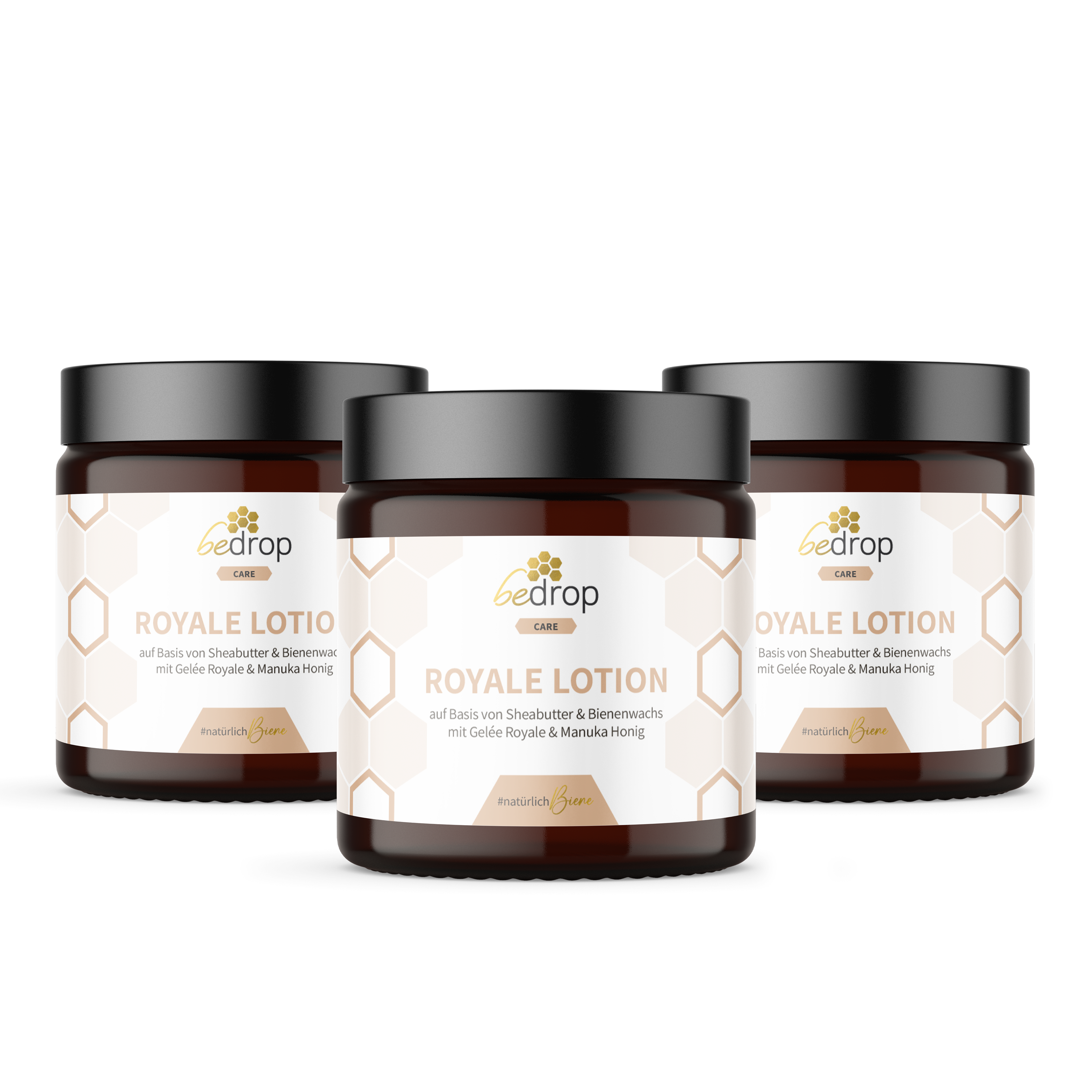 Vorteilsset: 3x Royale Lotion Bodylotion mit Gelée Royale, Sheabutter und Manuka Honig im 3er Set
