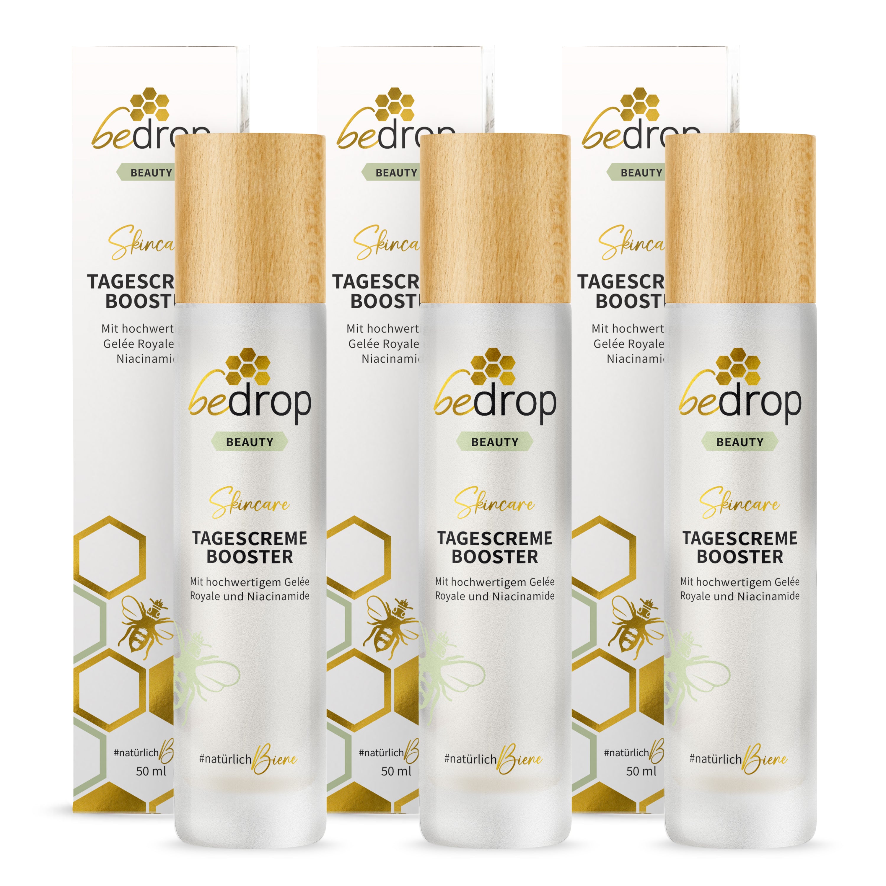 Vorteilsset: 3x TAGESCREME BOOSTER / Gesichtscreme mit hochwertigem Gelée Royale und Niacinamide - 50ml