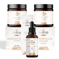 Bee’s Kindheitsset | Blütenpollenpulver, Propolis Tinktur alkoholfrei 10% und Manuka Honig